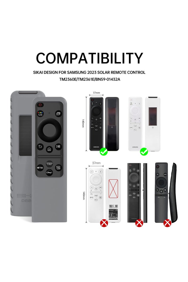 SIKAI CASE for Samsung Silicone Remote Cover Compatible with Samsung 2023,2024 TM2360E BN59 01432A TM2361E BN59 01455A Samsung Smart TV Remote Shockproof Dustproof Anit Lost with Lanyard - Image 2