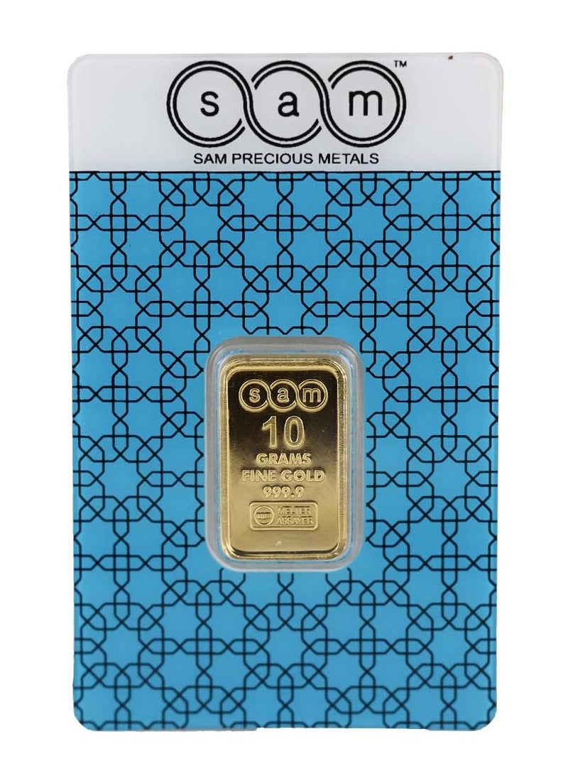 sam - Sam Gold Bar 10 grams of pure gold, purity 999.9 - 10 grams - Image 1