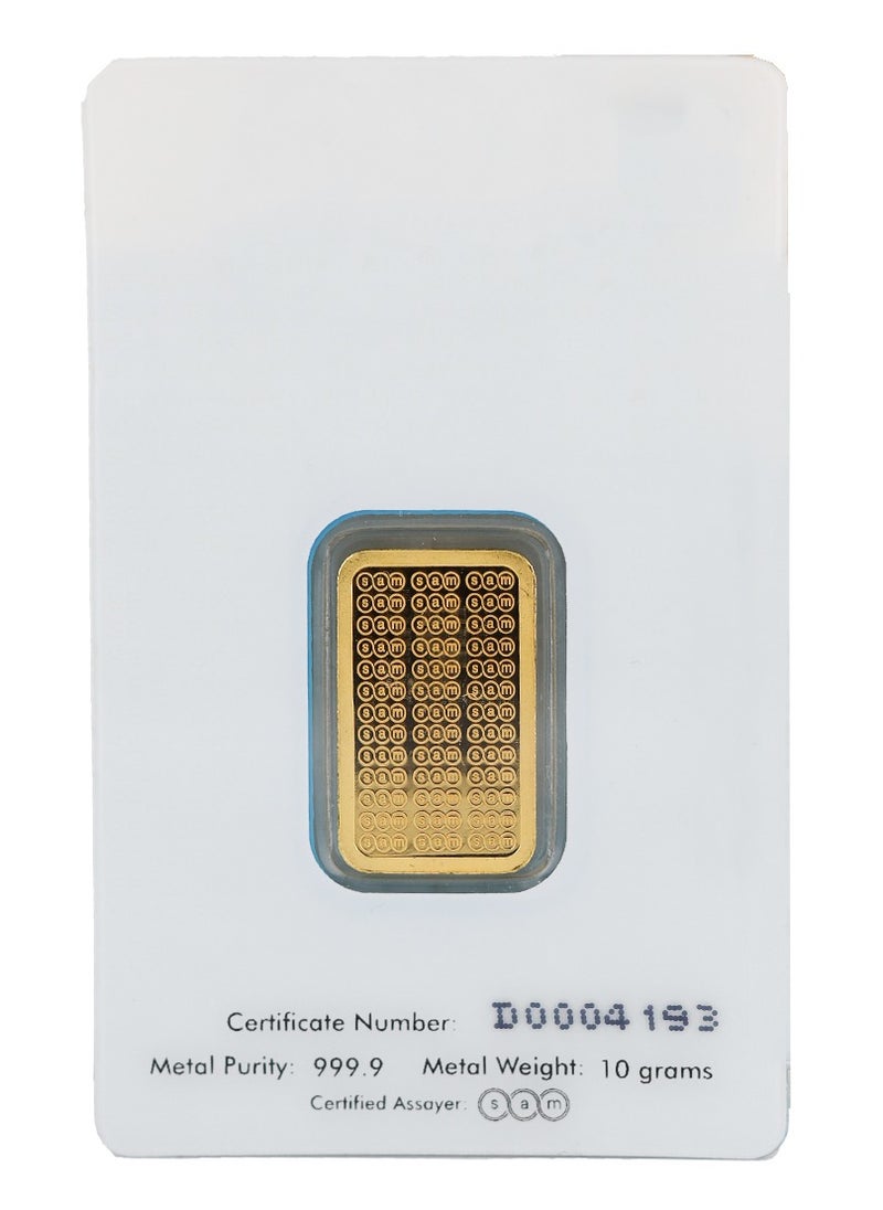 sam - Sam Gold Bar 10 grams of pure gold, purity 999.9 - 10 grams - Image 1