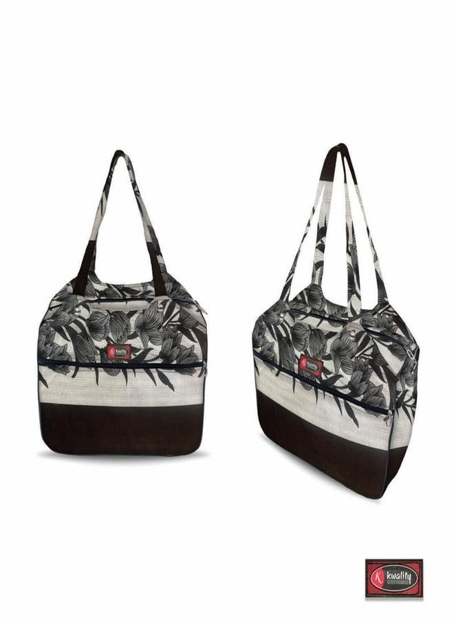 Temoli Tote Bags For Women Girls Handbag Zipper Large Capacity Fashion Bag for College Office,Flower & Grey,4 Pcs - Image 4