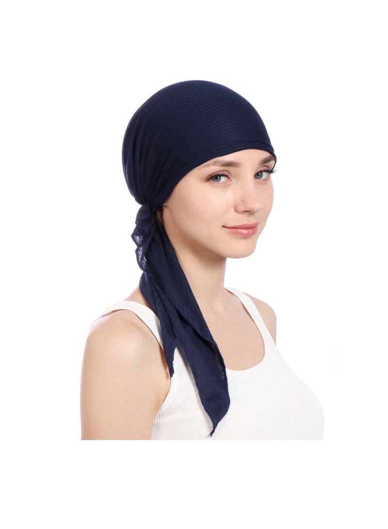 Women Turban Cotton Chemo Hat Scarf Chemo Headwear Pre Tied Head Scarf  - Image 1