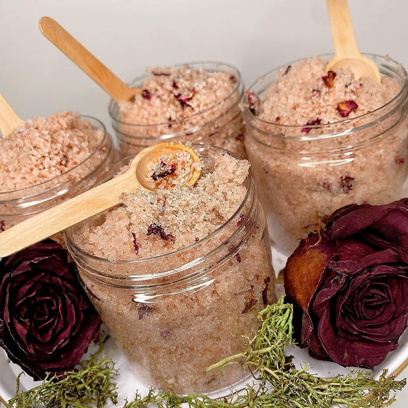 تيبري ملاعق خشبية صغيرة من تيبيري، 60 قطعة، ملاعق صغيرة لملح الاستحمام، ملاعق حلوى، ملاعق أطفال، مناسبة لبرطمانات التوابل والعسل والقهوة - Image 5