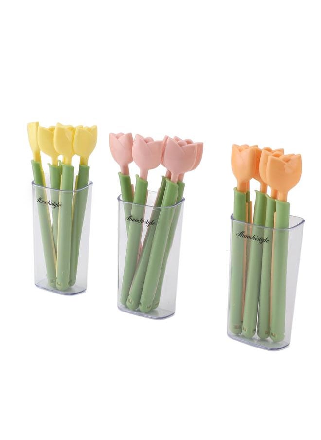 Thoraya 15pcs Tulip Magnet Sealing Clip Multi Functional Food Freshness Bag Clip with Storage Box for Refrigerator  - Image 5