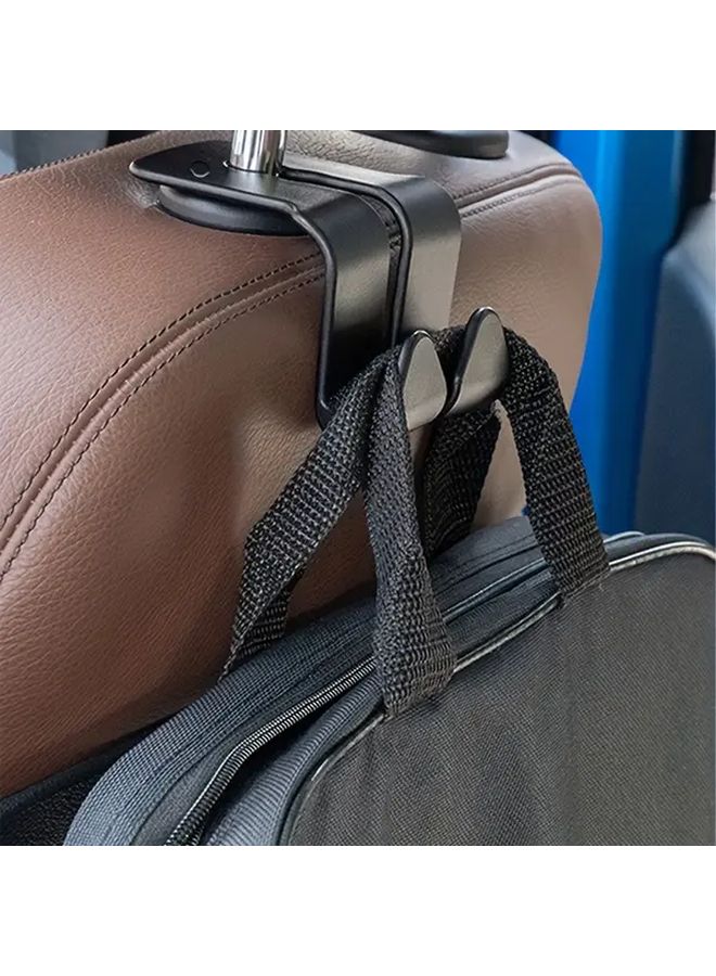 2 Multi Function Double Hook Storage Couplers For Car Seat Backs Black - Image 5
