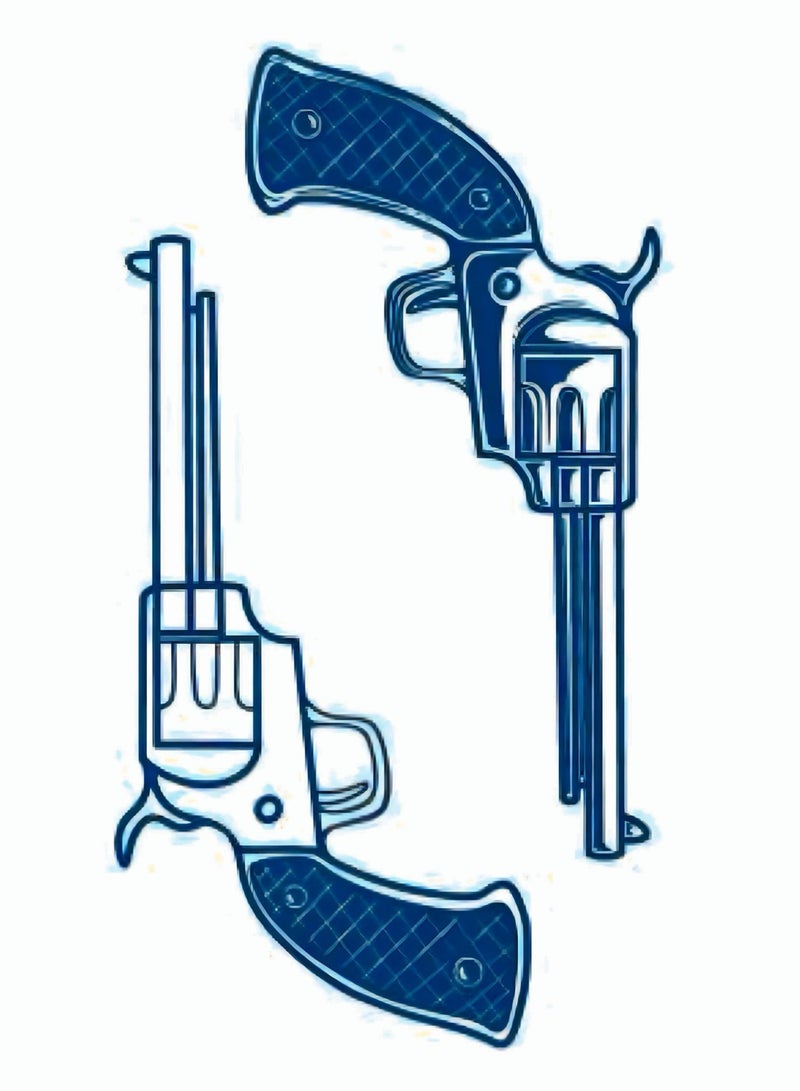 Generic 2 Week Tattoo Semi Permanent Tattoos Medium Gun Sticker, Large Sheet Lasting 2 Weeks Tattoo for Women Girls and Men Realistic Temporary Tattoo Stickers