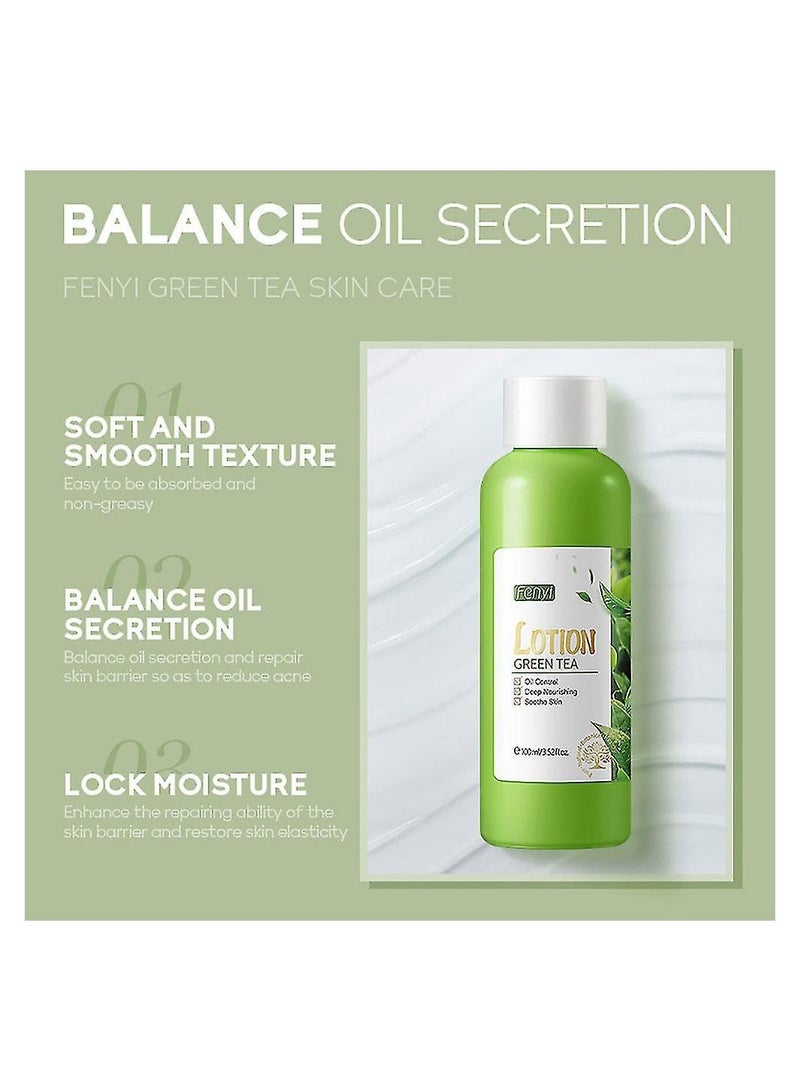 فيني مجموعة فيني بالشاي الاخضر  لترطيب وتنعيم وتنقية البشرة مكونة من قطعتين لوشن + سيروم - Image 4