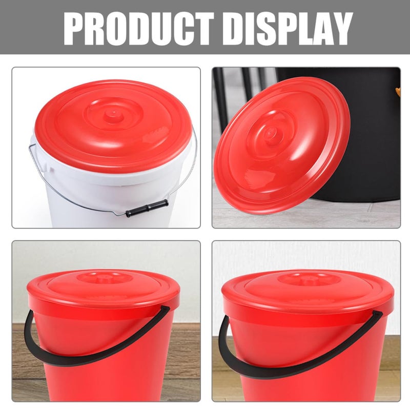 Plastic Trash Can Lid Replacement 23cm Diameter Round For Kitchen Garage Home - Image 4