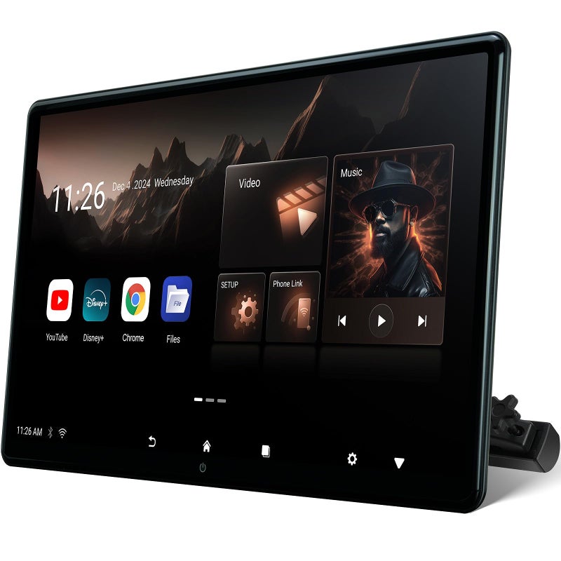 156 بوصة 4K أندرويد 13 شاشة رأسية تلفاز للسيارات نظام ترفيه خلفي دعم ربط الهاتف لاسلكيًا شاشة تعمل باللمس مع واي فاي بلوتوث HDMI USB مشغل فيديو 4G 64G 1PC