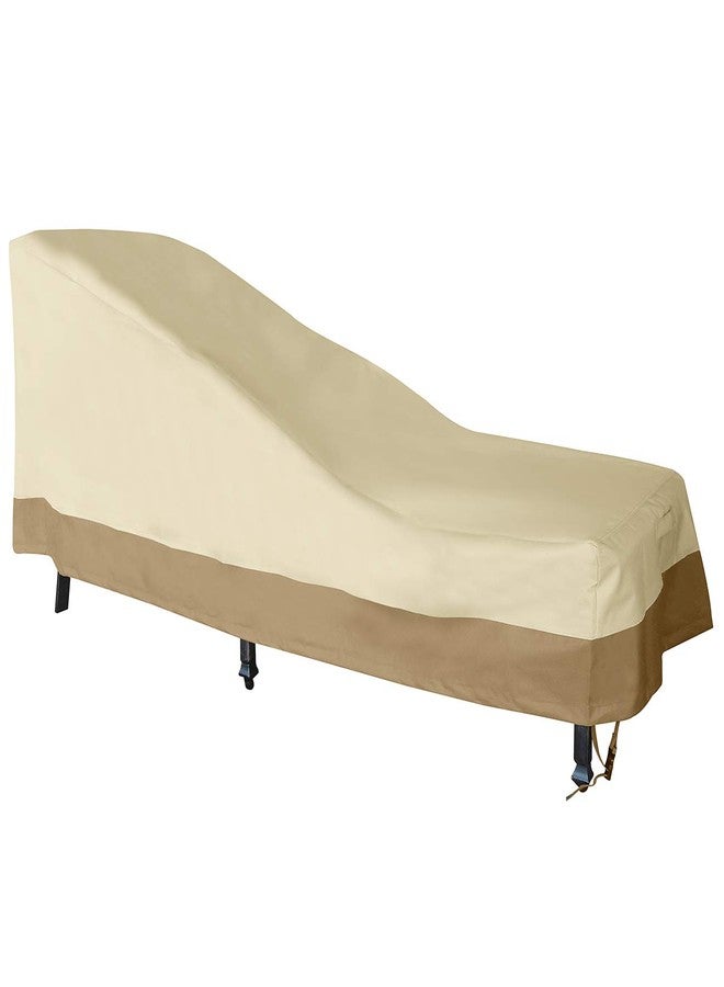 Vanteriam Patio Chaise Lounger Cover, Heavy Duty Waterproof 600D Oxford Fabric Outdoor Furniture Lounge Chair Cover for All Weather Protection, Large Size W29.5''x D78''x H32''/14'' - Image 1