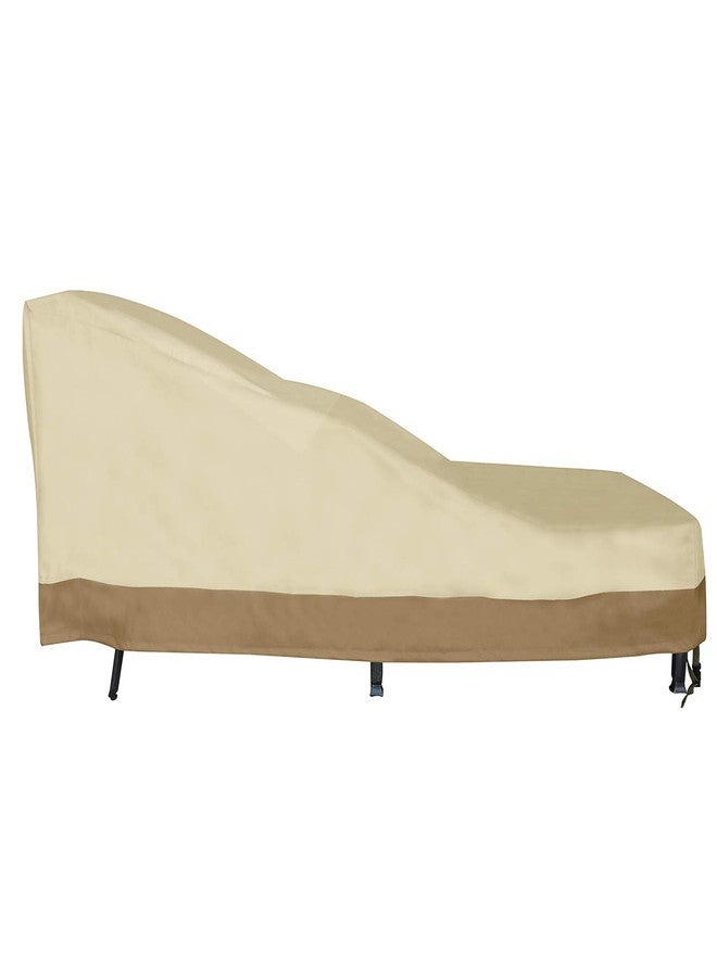 Vanteriam Patio Chaise Lounger Cover, Heavy Duty Waterproof 600D Oxford Fabric Outdoor Furniture Lounge Chair Cover for All Weather Protection, Large Size W29.5''x D78''x H32''/14'' - Image 3