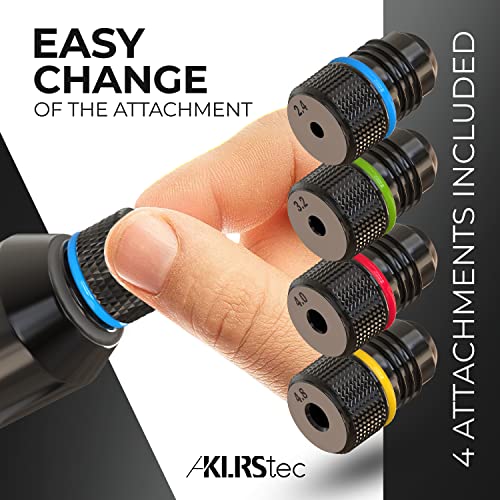 KLRS طقم مسدس ريفيت احترافي KLRStec يشمل 120 ريفيت و 4 مثاقب HSS - طقم أدوات ريفيت عالي الجودة لمعالجة الريفيتات العمياء - Image 3