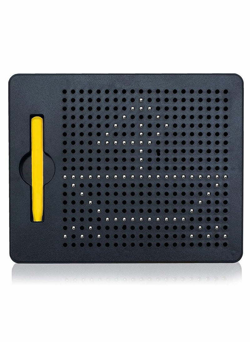 SYOSI Magnetic Drawing Board for Toddlers with Beads and Drawing Stylus Toy Gift for Kids Road Trip Activities Fun Doodle Tablet Improves Fine Motor Skills - Image 1