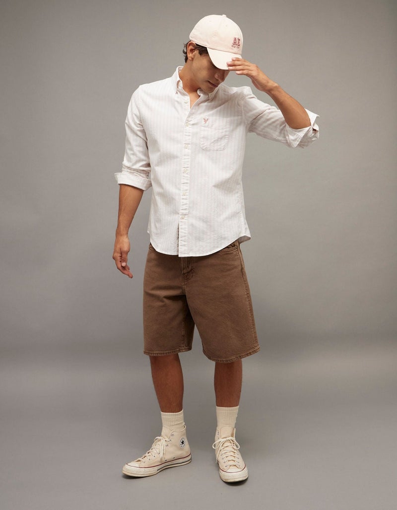 American Eagle AE Slim Fit Everyday Oxford Button-Up Shirt - Image 1