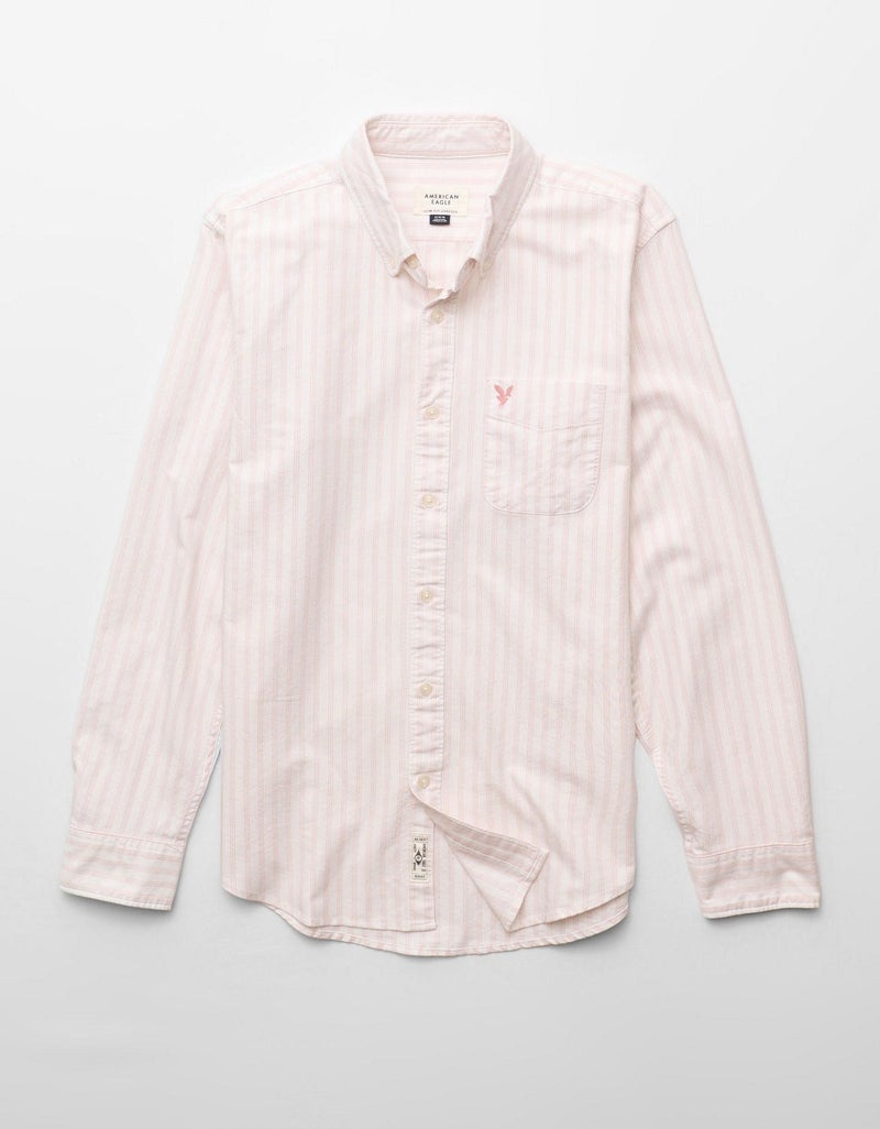 American Eagle AE Slim Fit Everyday Oxford Button-Up Shirt - Image 3