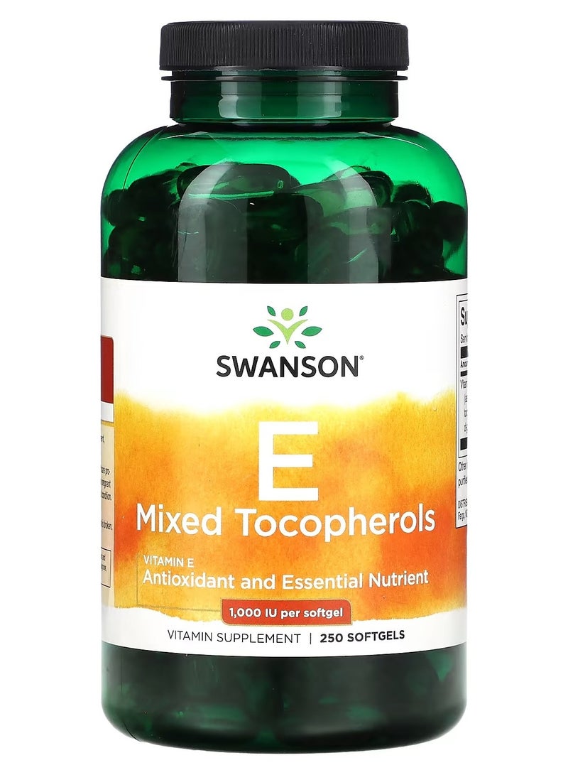 Swanson, Vitamin E Mixed Tocopherols, 1,000 IU, 250 Softgels