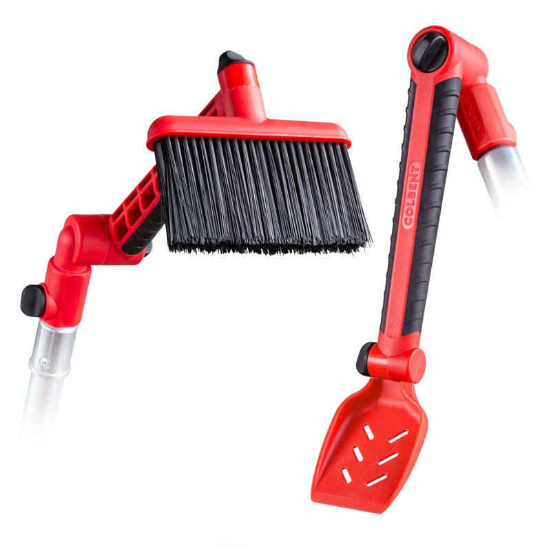 Colbent MultiAngle Gutter Cleaning Tools from the Ground Gutter Cleaner tool attachment for Threaded Poles Gutter Scoop Brush for rain gutter cleaning and leaf removal from Gutter Guard - Image 2