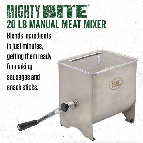 LEM Products MightyBite 20 Pound Capacity Manual Meat Mixer, Stainless Steel, Manual Only - Image 3
