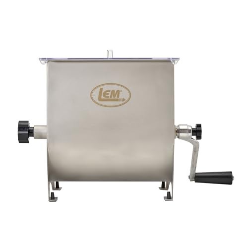 LEM Products MightyBite 20 Pound Capacity Manual Meat Mixer, Stainless Steel, Manual Only - Image 1