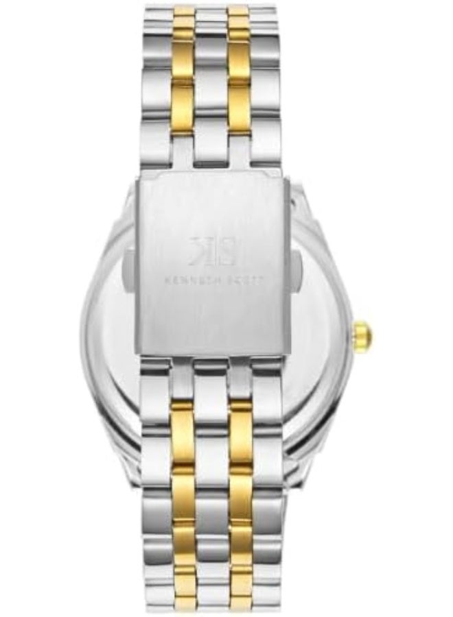 كينيث سكوت ساعة يد رجالية بعقارب وميناء أبيض - Image 3