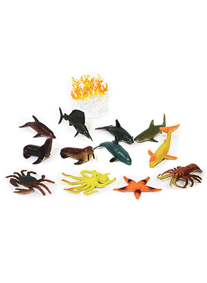 Cross-border Simulation Marine Animal Toy Shark Turtle Crab Penguin Aquarium Model Children's Science And Education Accessories