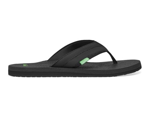 Sanuk Mens Beer Cozy 2 | Flip Flops for Men | Mens Sandals | Beach Sandals | Supportive & Lightweight | Memory Foam Footbed, Black, 12 - Image 2