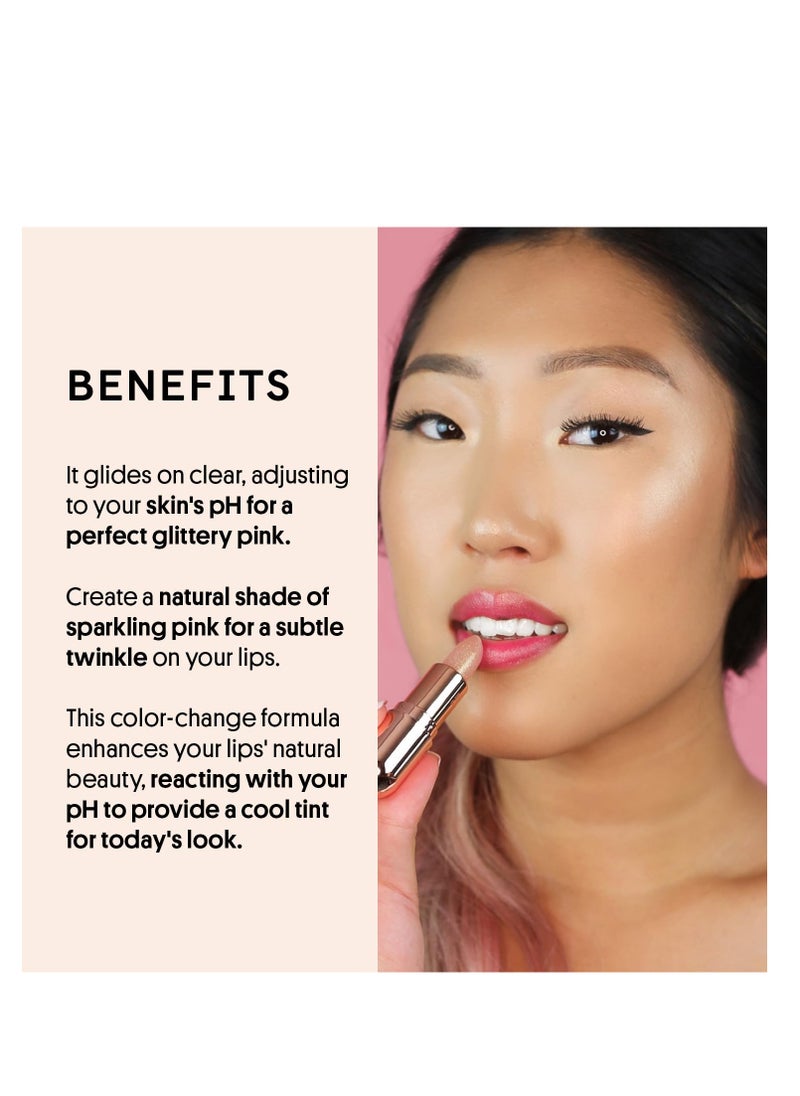 Winky Lux Winky Lux Glimmer Balm, pH Lip Balm, Color Changing Lipstick and Tinted Lip Balm, Vegan & Cruelty Free Lip Balm, Hydrate & Plump, Pink Shimmer Lipstick, Rose  - Image 4