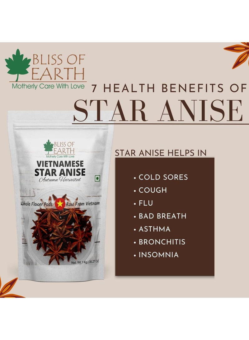 Bliss of Earth 200gm Vietnamese Star Anise, Whole Spices, Chakri Phool - Image 2