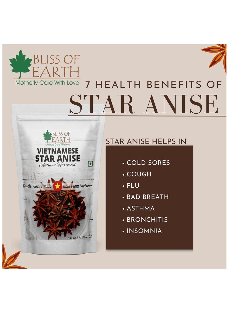 Bliss of Earth 200gm Vietnamese Star Anise, Whole Spices, Chakri Phool - Image 4