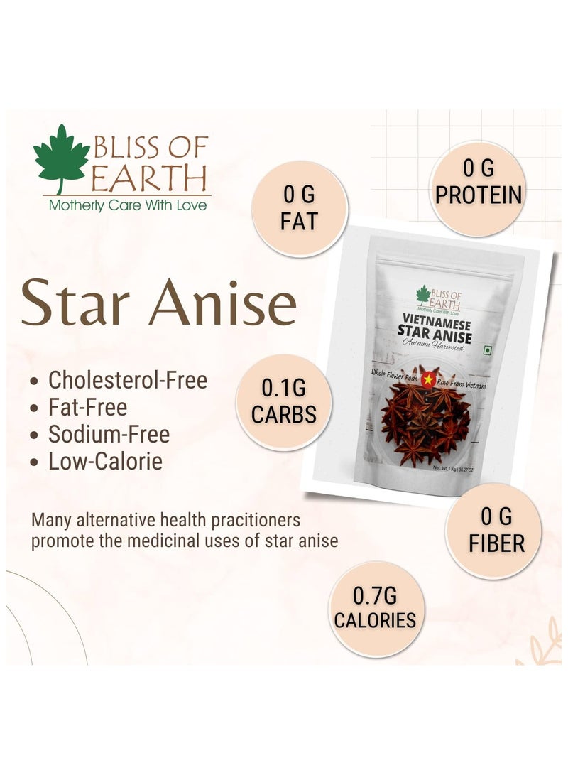 Bliss of Earth 200gm Vietnamese Star Anise, Whole Spices, Chakri Phool - Image 5