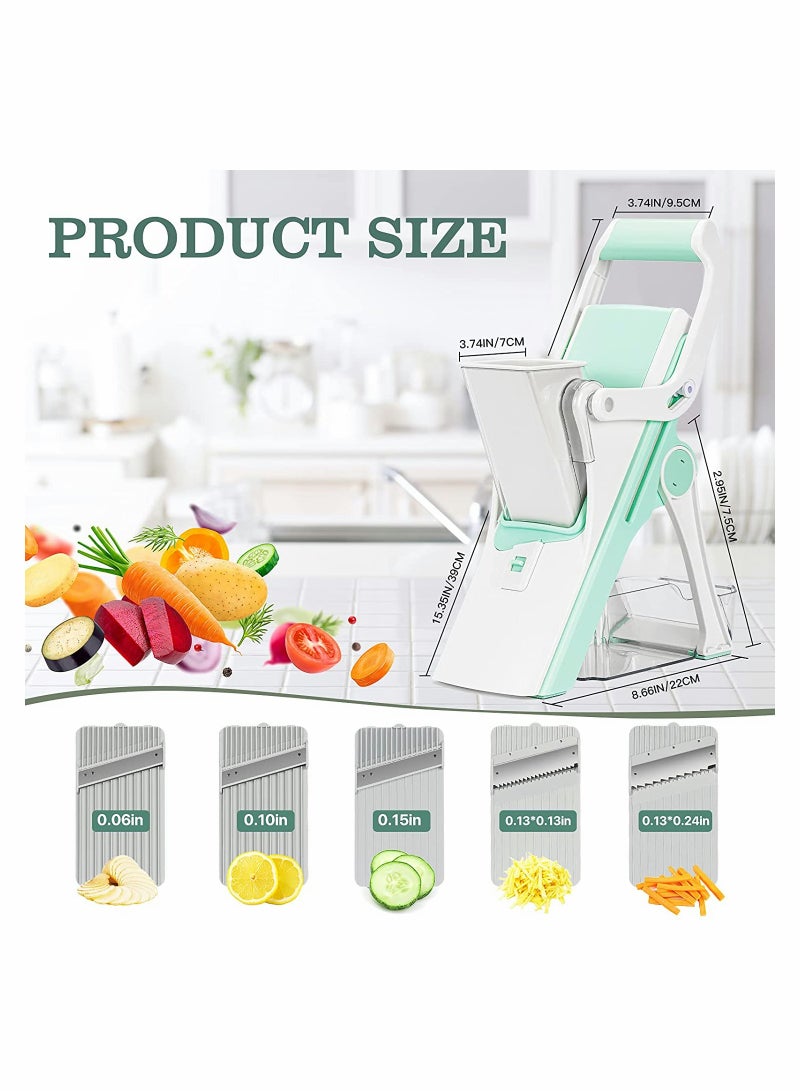 SOLARAE Vegetable Chopper, Slicer Cutter Chopper and Grater 5 Blades - Image 4
