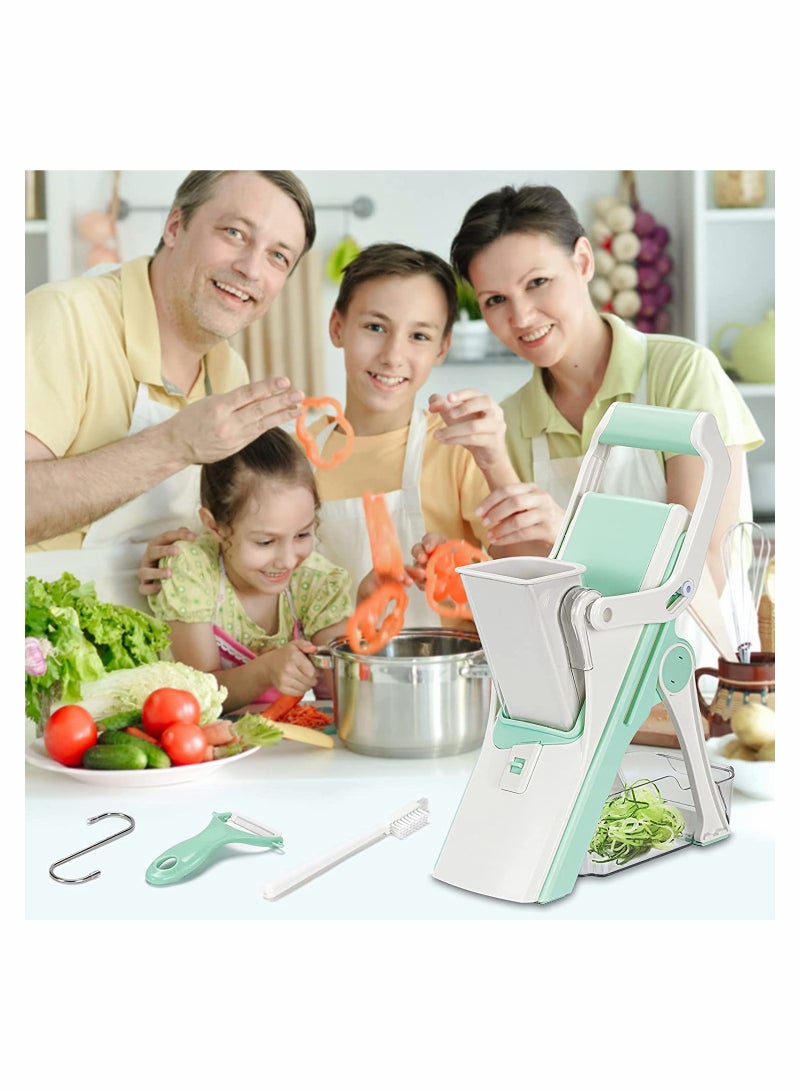 SOLARAE Vegetable Chopper, Slicer Cutter Chopper and Grater 5 Blades - Image 2