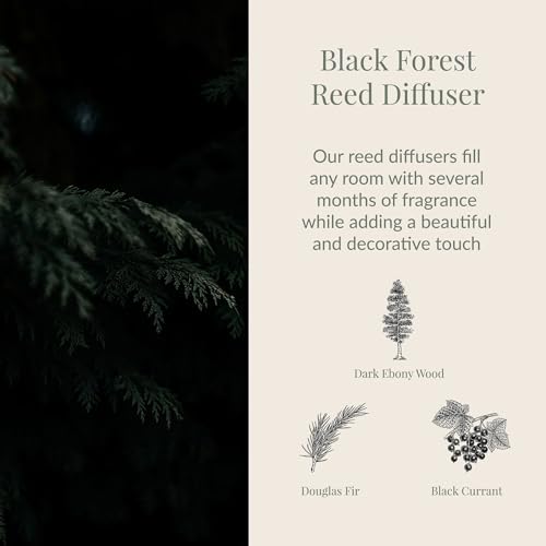 Archipelago Botanicals Black Forest Reed Diffuser, Home Fragrance Reed Diffuser, Includes Fragrance Oil, Decorative Wooden Cap & 10 Diffuser Reeds, Perfect for Home, Office or Gift, 7.85 fl oz - Image 3