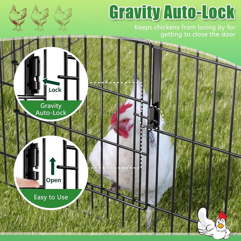 YSOAE Cross product combo compatible 220x100CM Chicken Coop, Large Metal Chicken Run Cage for Yard, Portable Hen Pens Outdoor with Top, Heavy Duty Duck Tractor Cages, Enclosure Crate Backyard for Small Animals Duck Rabbit Hen Varied size selections - Image 3