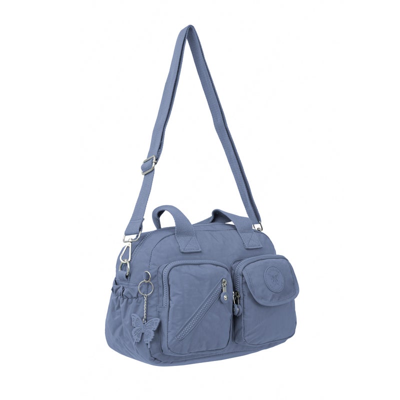 CAPRICE COLLECTION Unisex Medium Crossbody Bag – Blue, Water-Resistant Nylon, Spacious 10.4L Capacity - Image 5