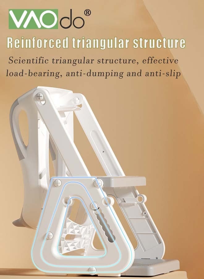 فاو دو مقعد تدريب على استخدام المرحاض للأطفال الصغار للأولاد والبنات، مقعد تدريب على استخدام المرحاض 2 في 1، واقي من رذاذ المرحاض، وسادة مضادة للانزلاق، مقعد متدرج - Image 3