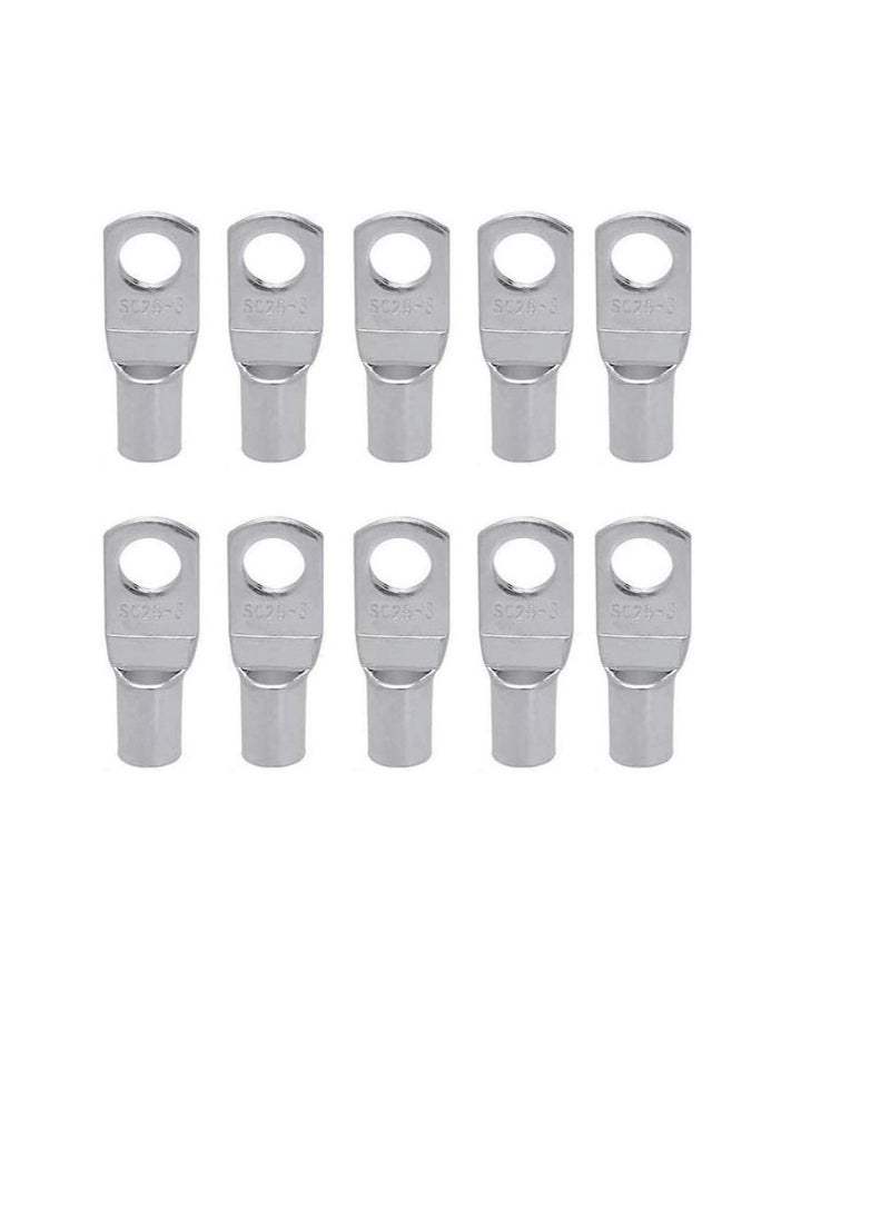 Generic - Copper Cable Lugs 10Pcs Set-Wire Terminals, Connector Cable lugs Ring Battery SC Terminals, for Marine, Solar, Automotive, Electric, Home Applications etc (Hole Size 8mm, Cable Size 25mm) - Image 1