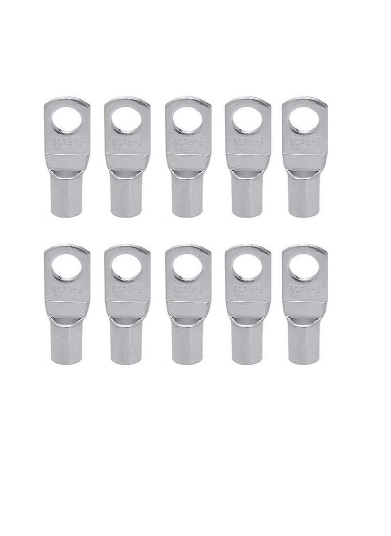 Generic - Copper Cable Lugs 10Pcs Set-Wire Terminals, Connector Cable lugs Ring Battery SC Terminals, for Marine, Solar, Automotive, Electric, Home Applications etc (Hole Size 8mm, Cable Size 25mm) - Image 1