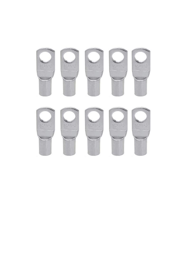 Generic - Copper Cable Lugs 10Pcs Set-Wire Terminals, Connector Cable lugs Ring Battery SC Terminals, for Marine, Solar, Automotive, Electric, Home Applications etc (Hole Size 8mm, Cable Size 25mm) - Image 1