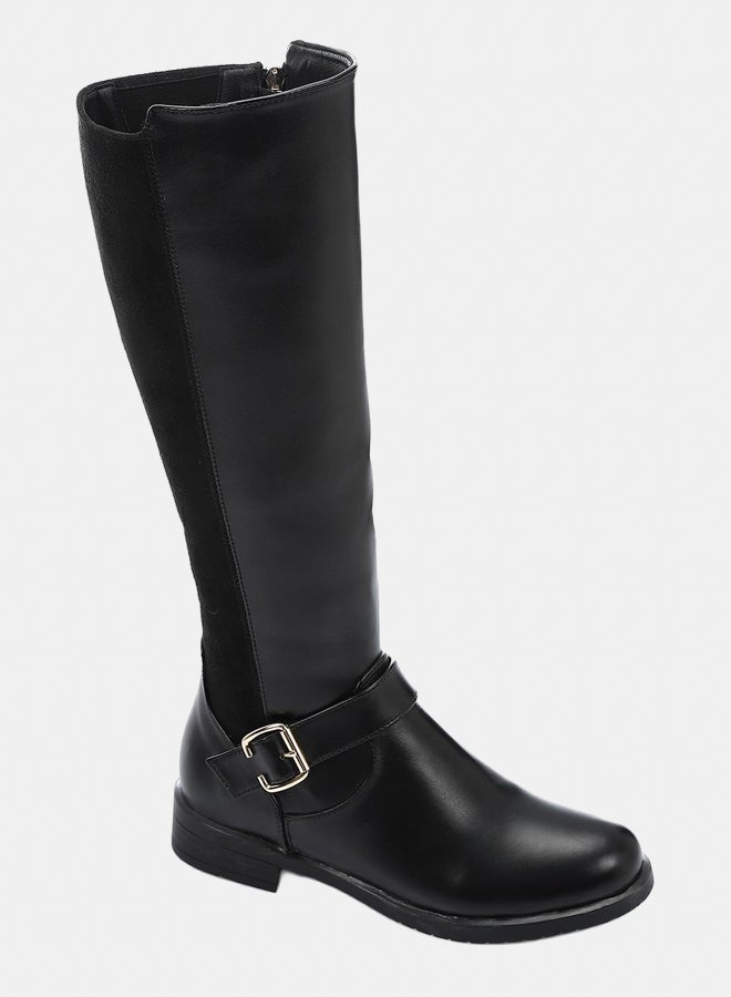 XO Style Leather Boot - Black 2CM - Image 2