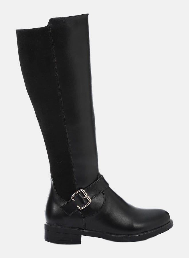 XO Style Leather Boot - Black 2CM - Image 1