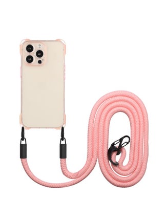 Case Cover For iPhone 12 Pro Max Four-corner Shockproof TPU Phone Case with Lanyard Pink - pzsku/ZE4D3615650BFF9515D92Z/45/_/1712358443/44369003-c8f5-4229-9aee-79f22cee7140