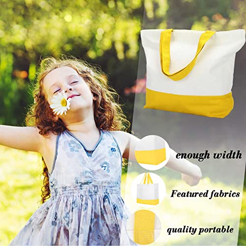 Epakh 12 Pack Canvas Tote Bags Bulk 18.5 x 15 Inch Reusable Grocery Shopping Bags Tote Luggage for Shopping(Multicolor) - Image 3