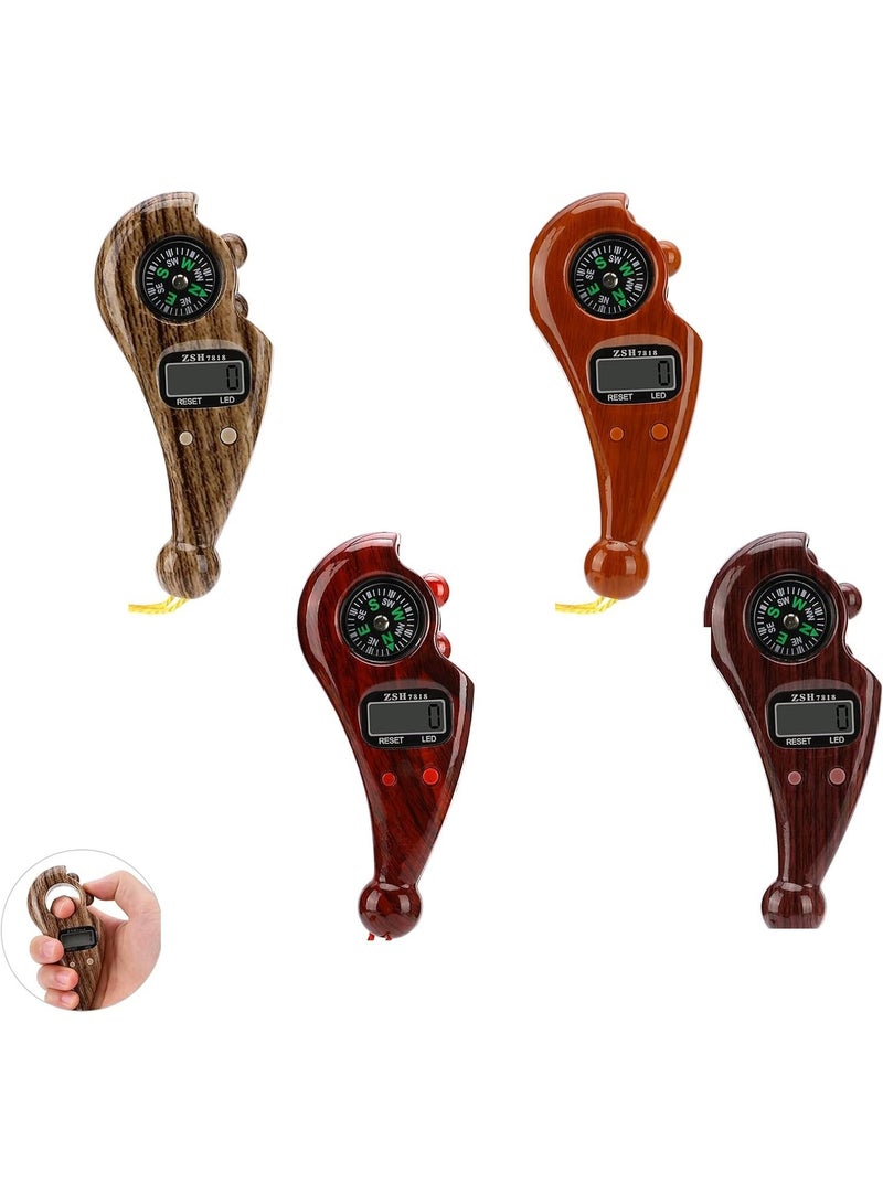 Finger Counter, 4Pcs Digital Beads Counter LED Tasbih Prayer Beads Counter Ring with Compass Muslim Prayer Beads Tally Counter Digital for Decompression Meditation Active Fingers Prayer Islamic  - Image 1