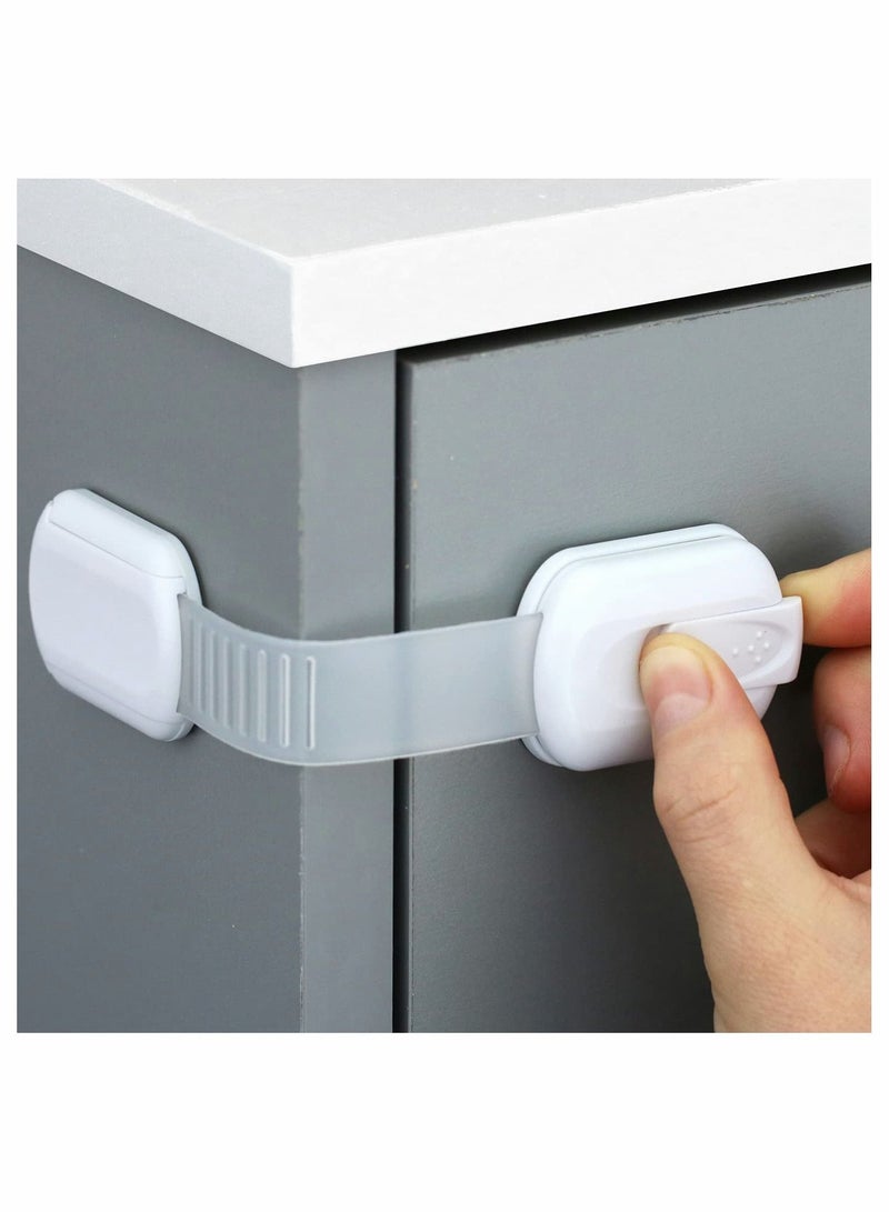 Excefore 8 Piece Baby Safety Locks With Adjustable Strap And Latch System - Image 2