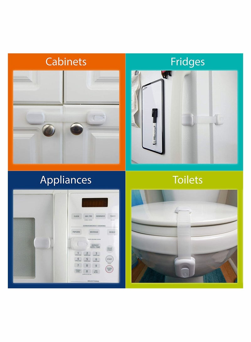 Excefore 8 Piece Baby Safety Locks With Adjustable Strap And Latch System - Image 5