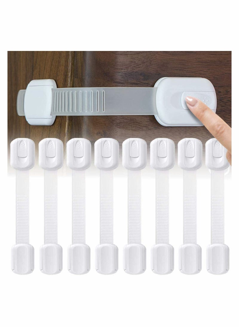 Excefore 8 Piece Baby Safety Locks With Adjustable Strap And Latch System - Image 1
