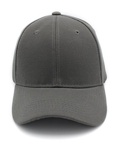 Top Level Baseball Cap Hat Men Women - classic adjustable plain blank, DGY Dark Grey - Image 2