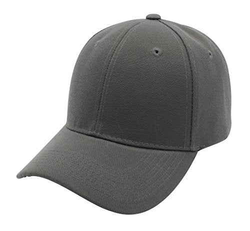 Top Level Baseball Cap Hat Men Women - classic adjustable plain blank, DGY Dark Grey - Image 5