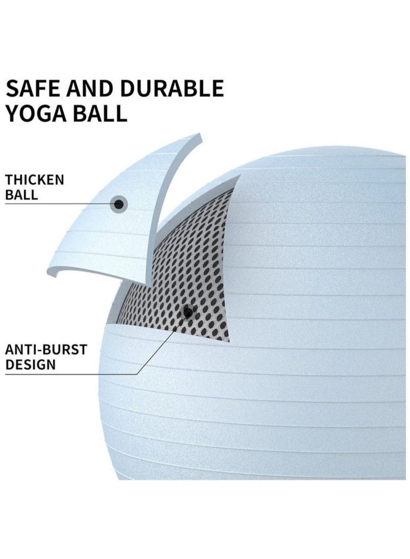 Bukela Professional Yoga Ball – Honeycomb Anti-Burst Design, Non-Slip Surface for Stability, Posture Correction & Balance Training, Heavy-Duty PVC Supports 15kg, 100% Non-Toxic – Ideal for Home/Gym Workouts - Image 3