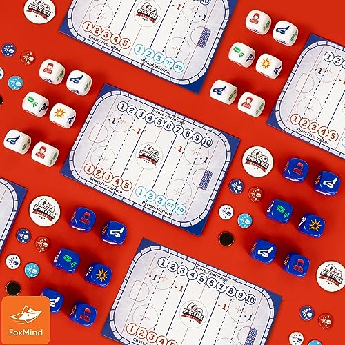 FoxMindGames Sports DiceHockeyBoardGame Shoot The Puck Beat The Goaltender to Score Easy to Learn Fun to Play 2 or 4 Players Ages 7 - Image 5